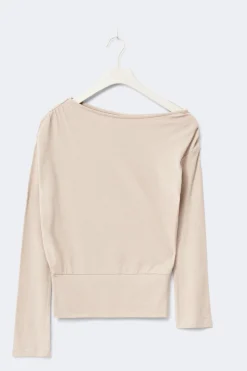 Gina Tricot Y long sleeve top Beige Outlet