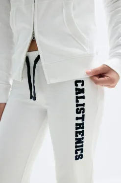 Gina Tricot Y low flare sweatpants Hvit Outlet