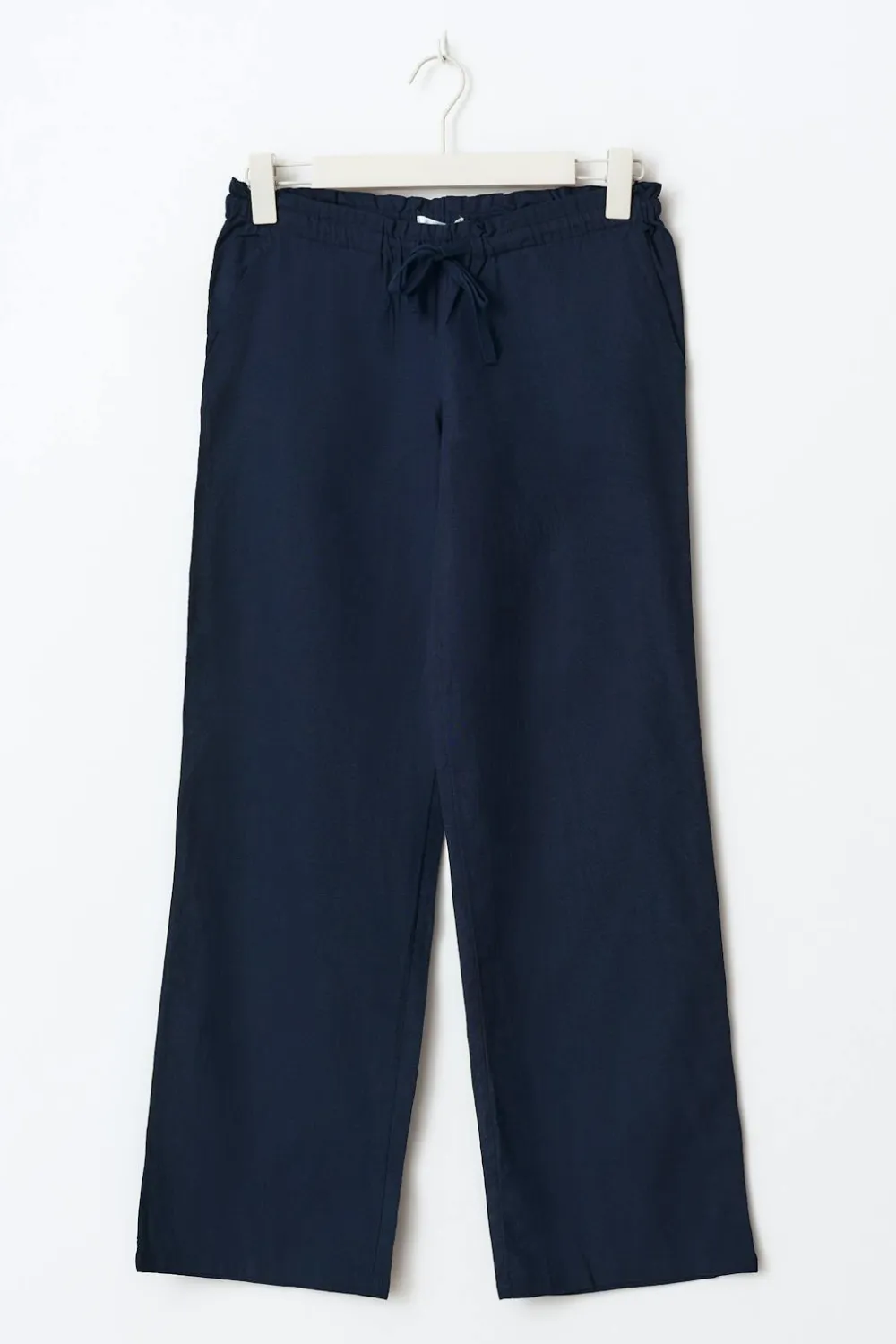 Gina Tricot Y low linen blend trousers Blå Online