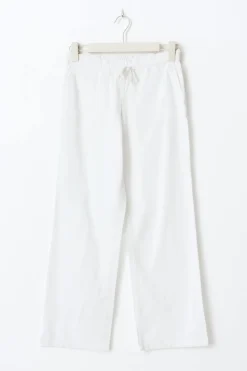 Gina Tricot Y low linen blend trousers Hvit New