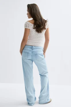 Gina Tricot Y low loose bootcut jeans tall Blå Online