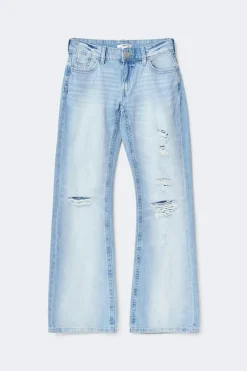 Gina Tricot Y low loose bootcut jeans tall Blå Online