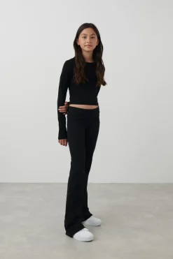 Gina Tricot Y low waist yoga leggings Svart Sale