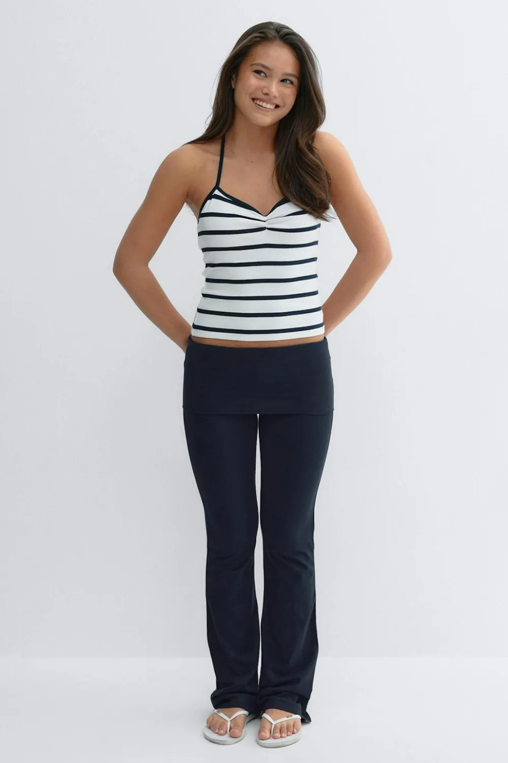 Gina Tricot Y low waist yoga leggings Blå