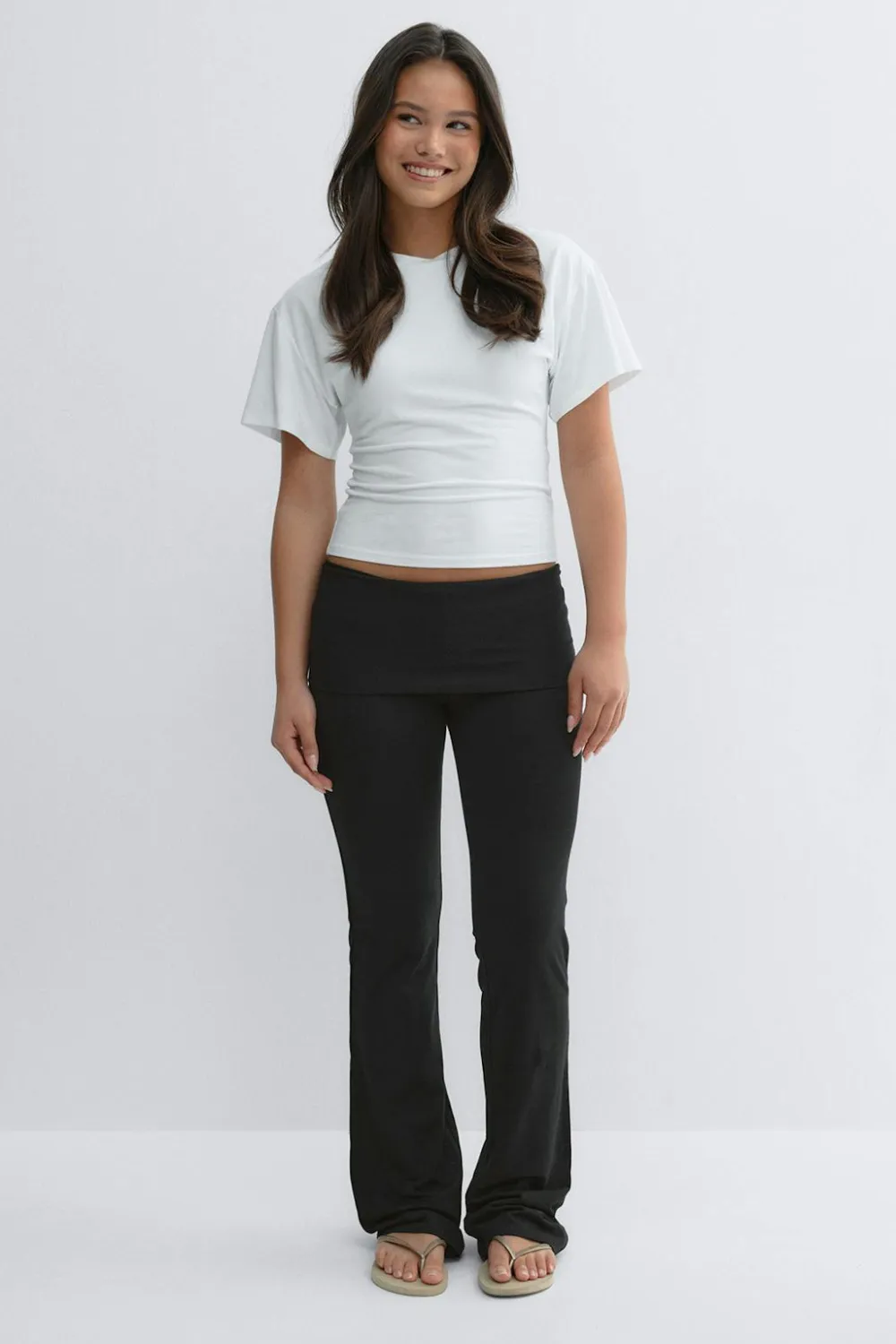 Gina Tricot Y low waist yoga leggings Svart Discount
