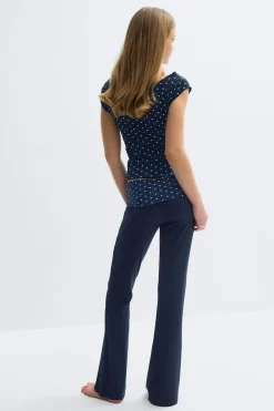 Gina Tricot Y low waist yoga leggings Blå Clearance