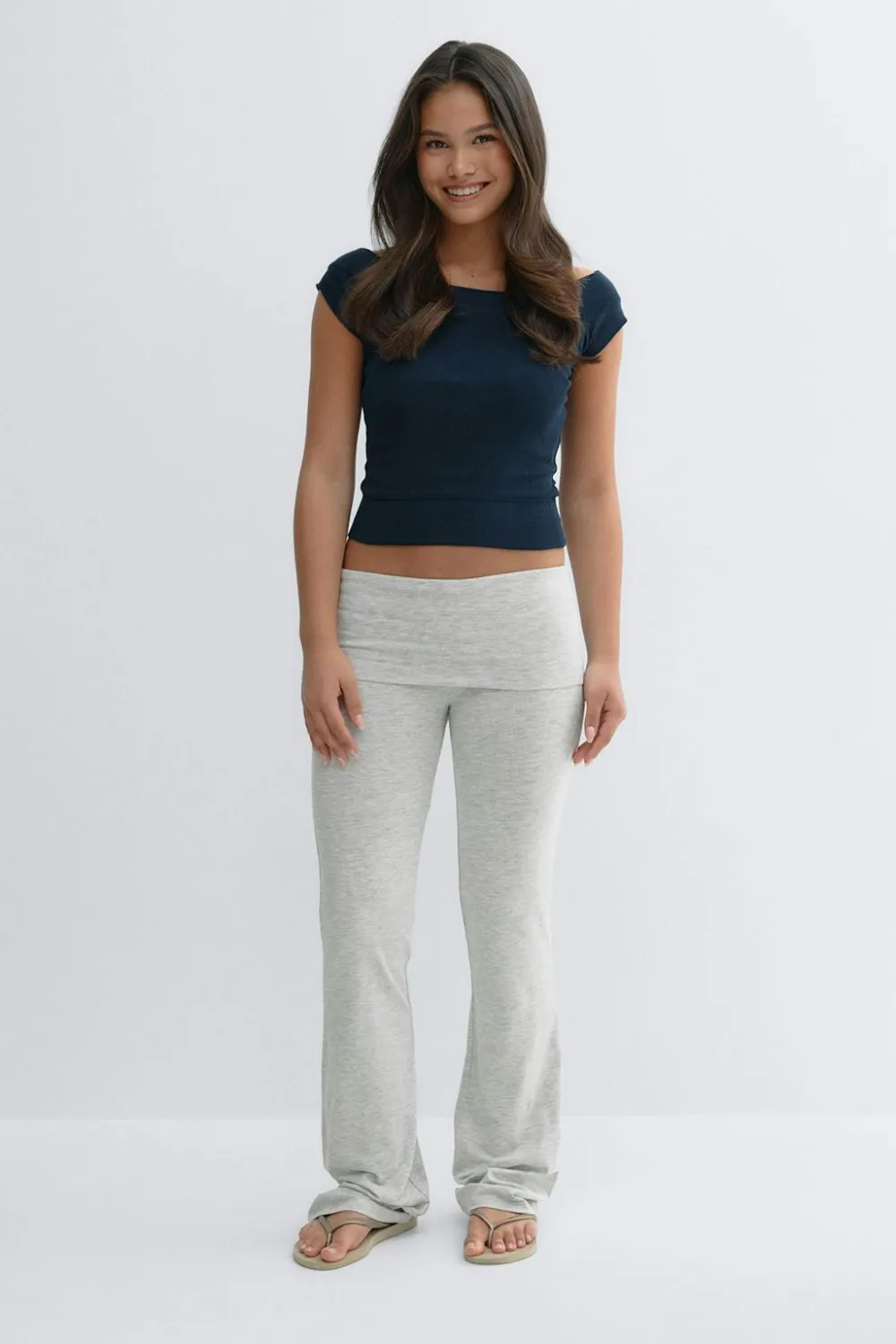 Gina Tricot Y low waist yoga leggings Grå