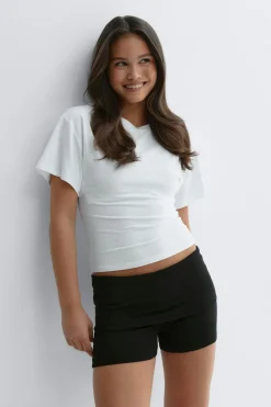 Gina Tricot y low waist yoga shorts Svart New