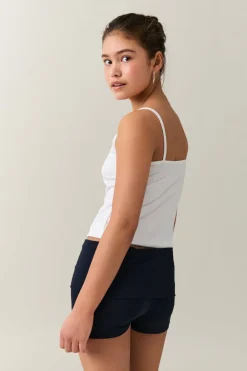 Gina Tricot y low waist yoga shorts Blå Outlet