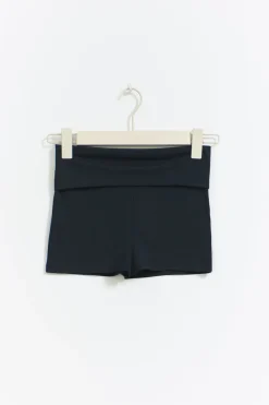 Gina Tricot y low waist yoga shorts Blå Outlet