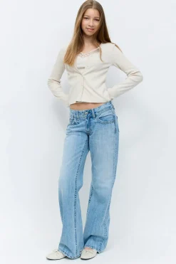 Gina Tricot Y miss lowlow jeans Blå Outlet