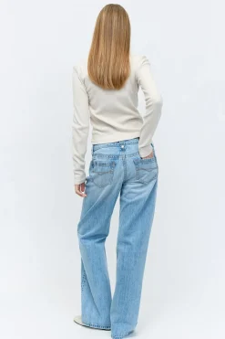 Gina Tricot Y miss lowlow jeans Blå Outlet