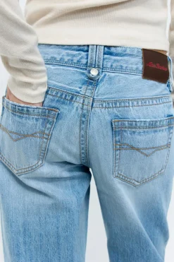 Gina Tricot Y miss lowlow jeans Blå Outlet