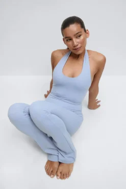 Gina Tricot Yoga haterneck top Blå Sale