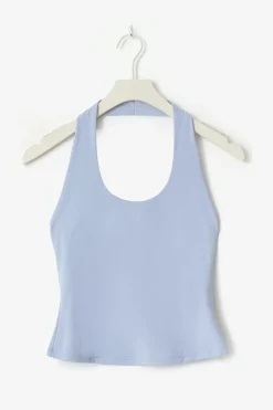 Gina Tricot Yoga haterneck top Blå Sale