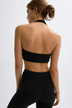 Gina Tricot Yoga haterneck top Svart Clearance