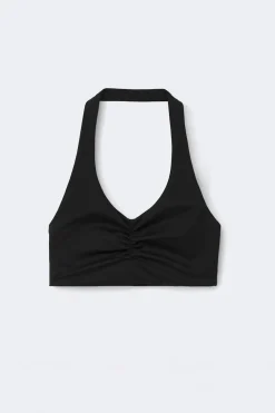 Gina Tricot Yoga haterneck top Svart Clearance
