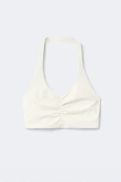 Gina Tricot Yoga haterneck top Hvit Discount