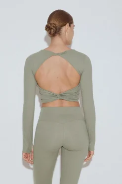 Gina Tricot Yoga twit top Grønn