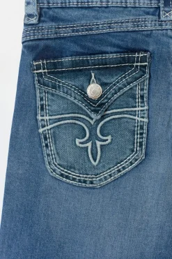 Gina Tricot Y one knee destroy jeans Blå Clearance