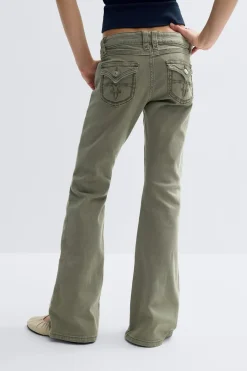 Gina Tricot Y one knee destroy jeans Grønn
