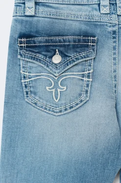 Gina Tricot Y one knee destroy jeans tall Blå Sale