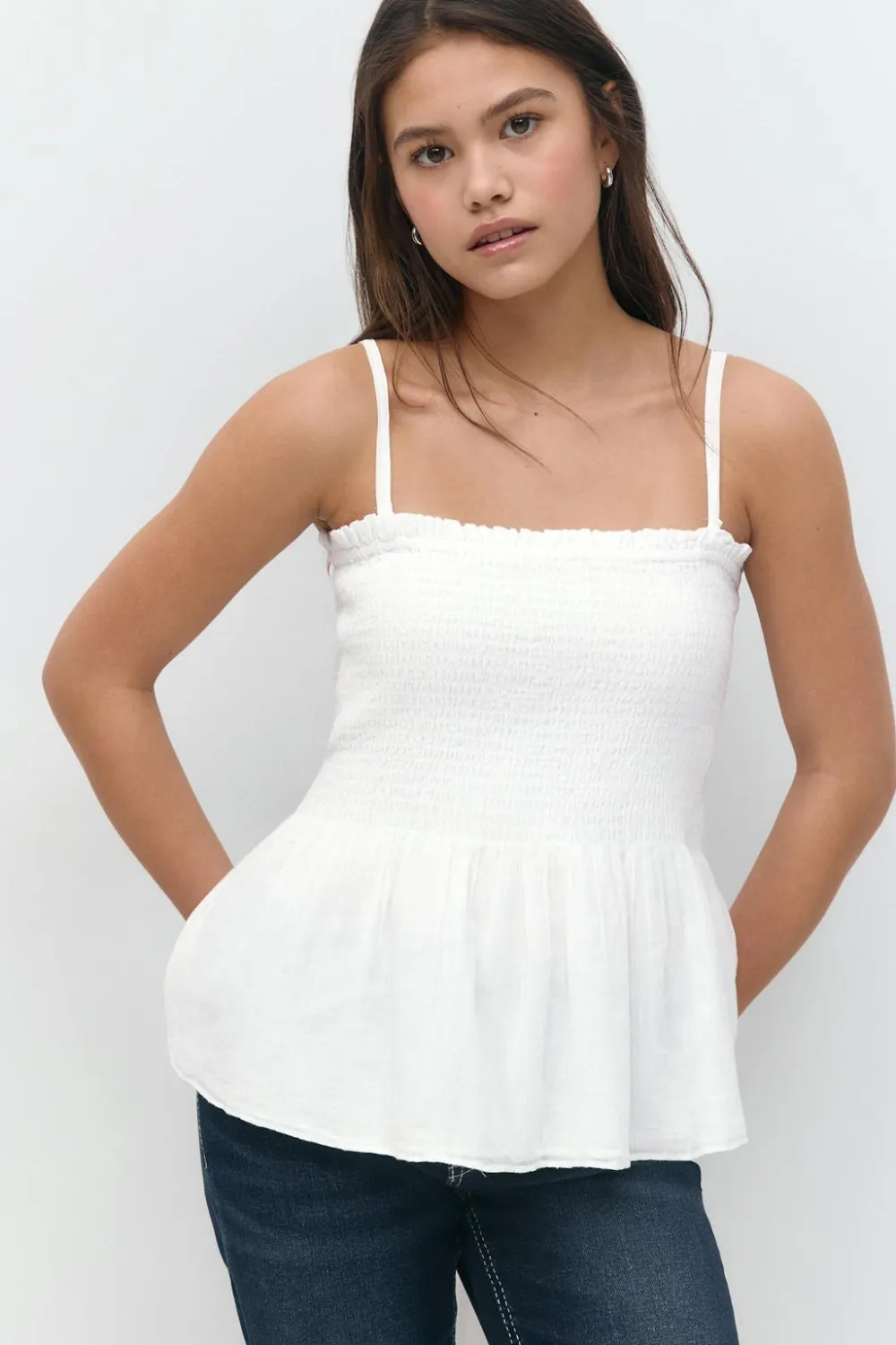 Gina Tricot Y one layer multi top Hvit Discount