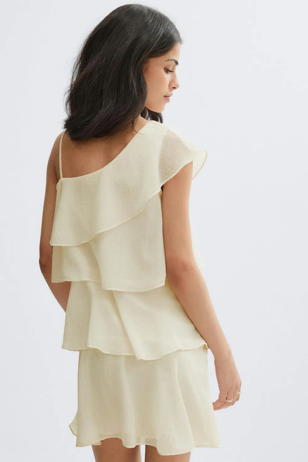 Gina Tricot Y one shoulder dress Hvit Best