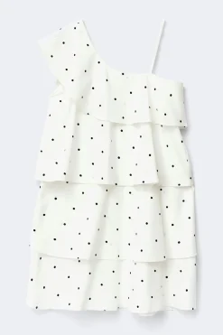 Gina Tricot Y one shoulder frill dress Svart Sale