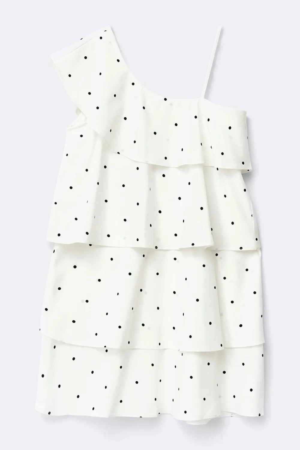 Gina Tricot Y one shoulder frill dress Svart Sale