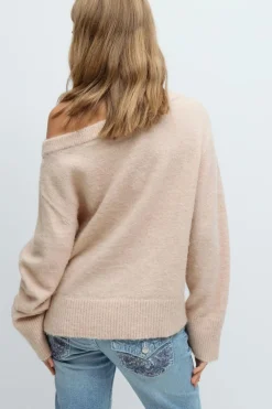 Gina Tricot Y oversized knitted sweater Beige New