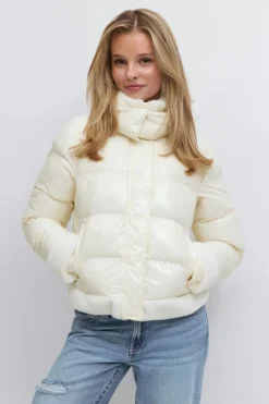 Gina Tricot Y padded fur jacket Hvit Outlet