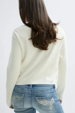 Gina Tricot Y padded rib jacket Hvit Clearance