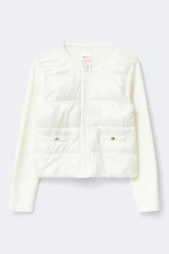 Gina Tricot Y padded rib jacket Hvit Clearance