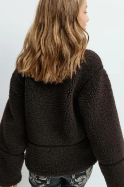 Gina Tricot Y pile zip jacket Brun Hot