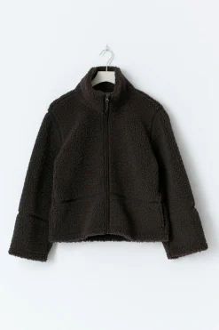 Gina Tricot Y pile zip jacket Brun Hot
