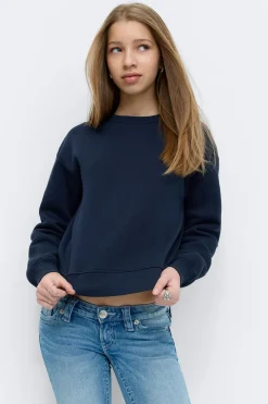 Gina Tricot Y printed sweater Blå Sale