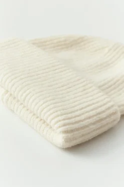 Gina Tricot Y rib beanie Hvit New