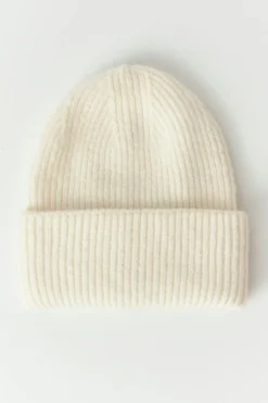 Gina Tricot Y rib beanie Hvit New