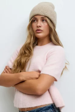 Gina Tricot Y rib beanie Beige Hot