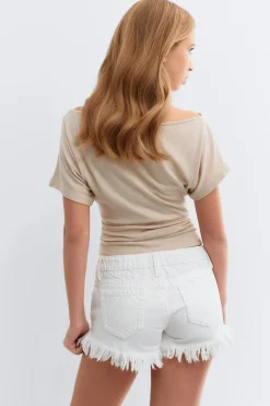 Gina Tricot Y ripped g-low denim shorts Outlet