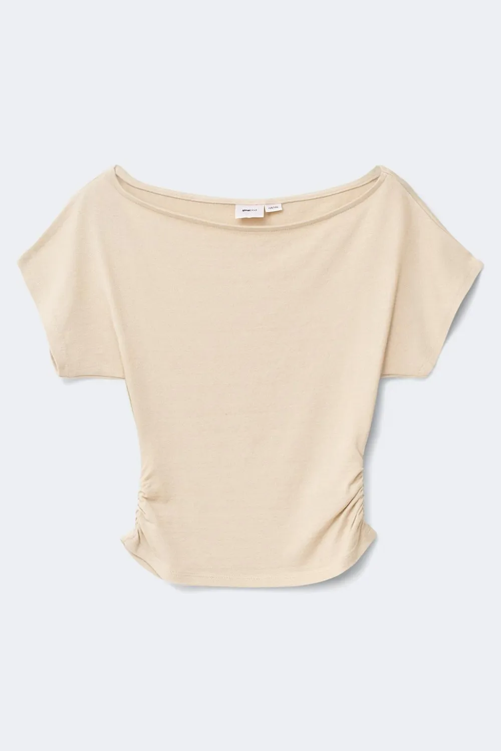 Gina Tricot Y ruched top Beige Outlet
