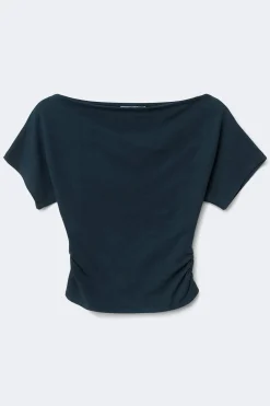 Gina Tricot Y ruched top Blå Outlet