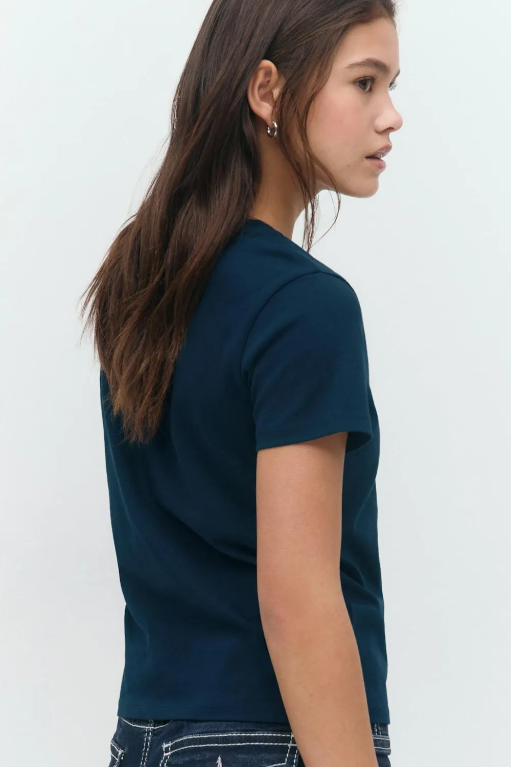 Gina Tricot Y scandi basic tee Blå Outlet
