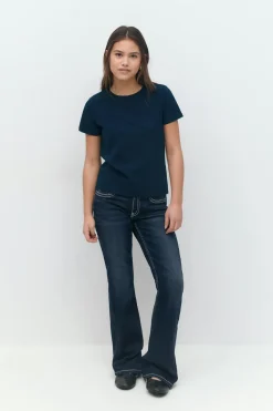 Gina Tricot Y scandi basic tee Blå Outlet