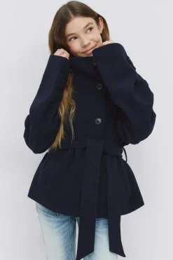 Gina Tricot Y short felt jacket Blå Discount
