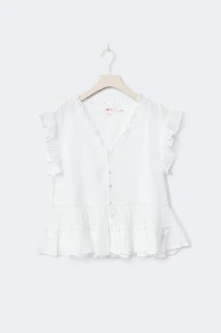 Gina Tricot Y short sleeve top Hvit Sale
