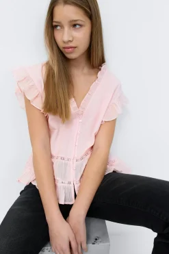 Gina Tricot Y short sleeve top Rosa