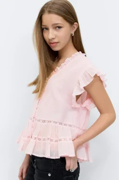 Gina Tricot Y short sleeve top Rosa