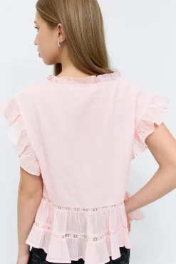 Gina Tricot Y short sleeve top Rosa